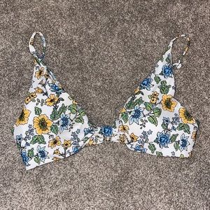 Floral bikini top